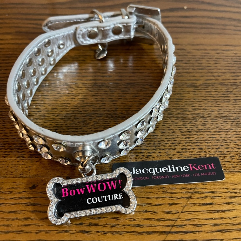 Jacqueline Kent faux diamond dog collar new